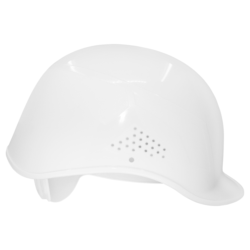Bullhead Safety™ Head Protection White Vented Bump Cap With Four-Point Slide Lock Suspension