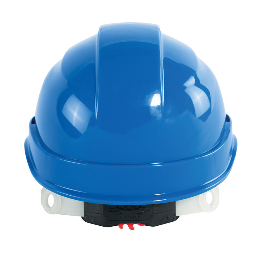 Bullhead Safety™ Head Protection Blue Vented Cap Style Hard Hat with Six-Point Ratchet Suspension