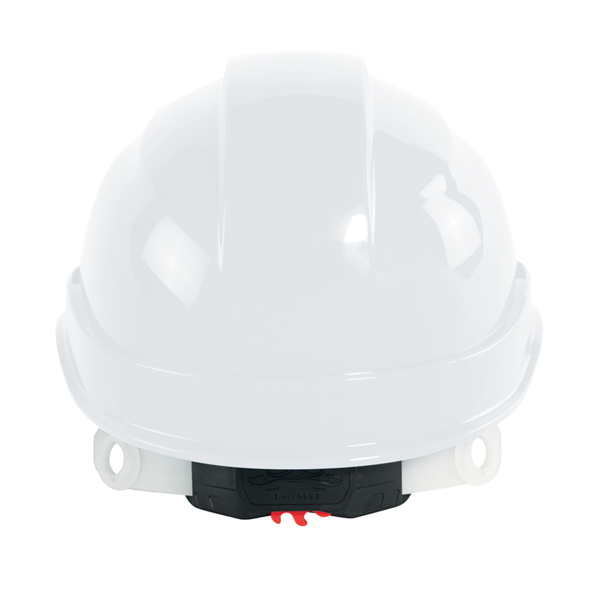 Bullhead Safety™ Head Protection White Vented Cap Style Hard Hat With Six-Point Ratchet Suspension