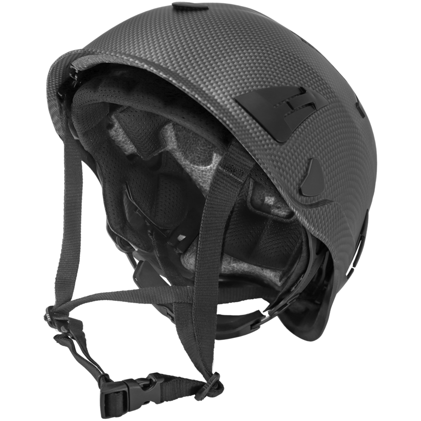 Bullhead Safety&trade; Head Protection Matte Black Graphite Type 2 Climbing Style Protective Helmet with Optional Venting, a Four-Point Chin Strap, and a Ratchet Suspension
