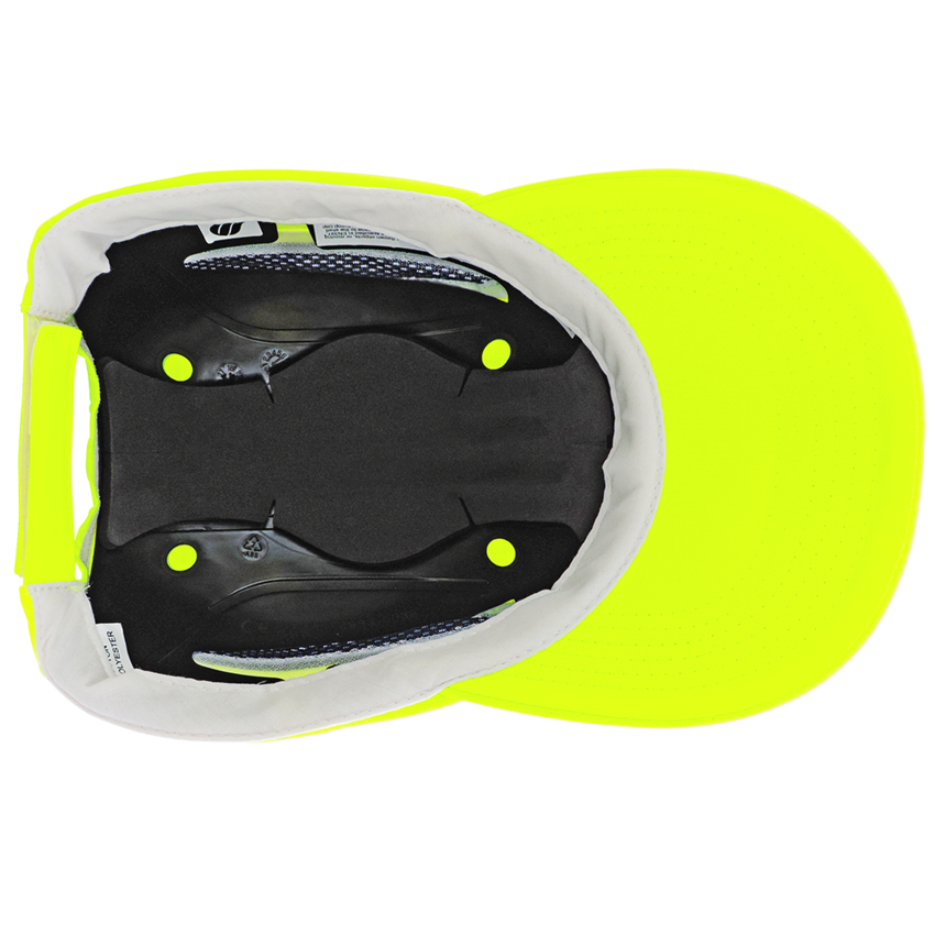 Bullhead Safety™ Head Protection High-Visibility Yellow/Green With Black Mesh Baseball Style Bump Cap