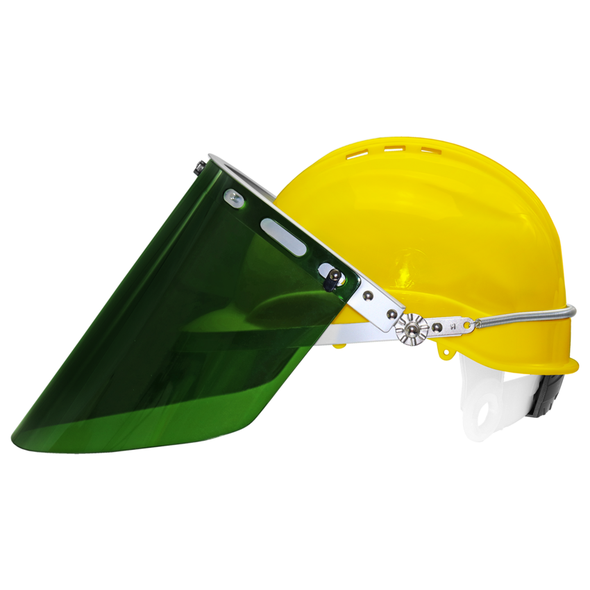 Bullhead Safety&trade; Head Protection Green Polycarbonate IR 3.0 Welding Face Shield