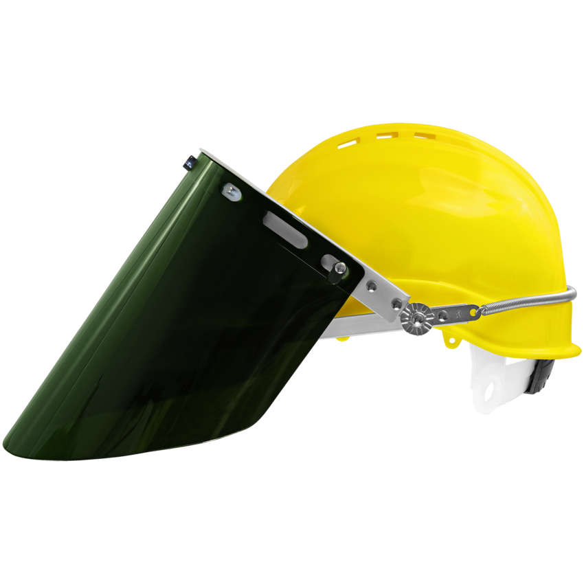 Bullhead Safety&trade; Head Protection Green Polycarbonate IR 5.0 Welding Face Shield