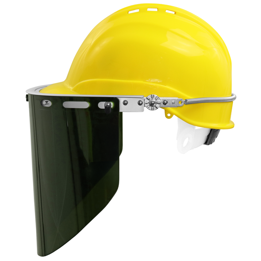 Bullhead Safety&trade; Head Protection Green Polycarbonate IR 5.0 Welding Face Shield