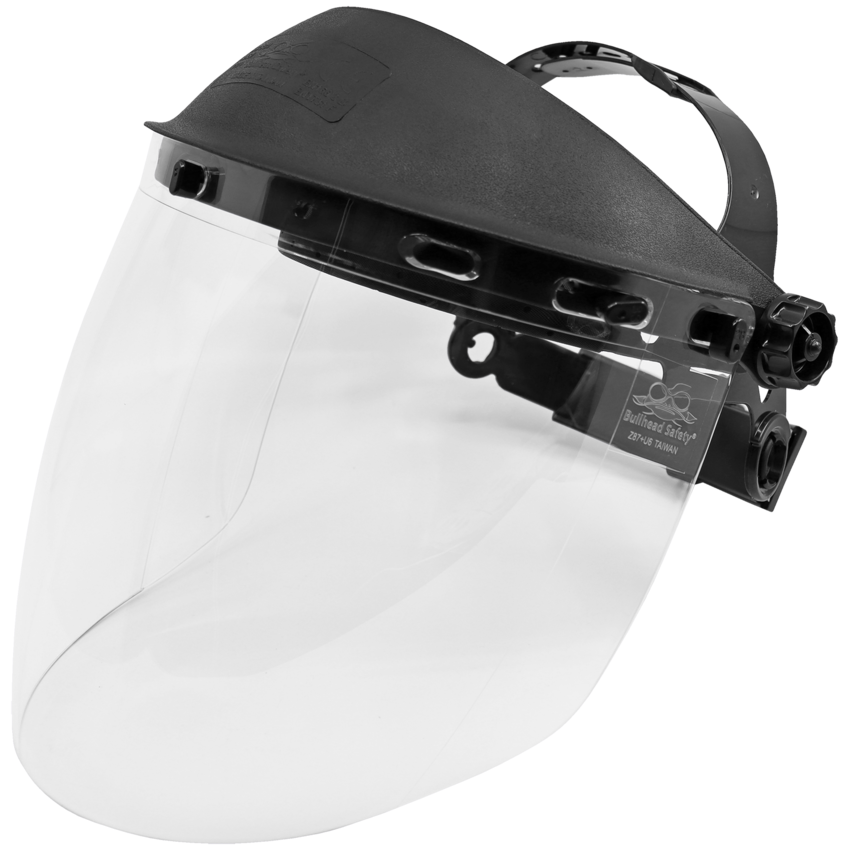 Bullhead Safety&trade; Head Protection Clear Toric Polycarbonate Face Shield
