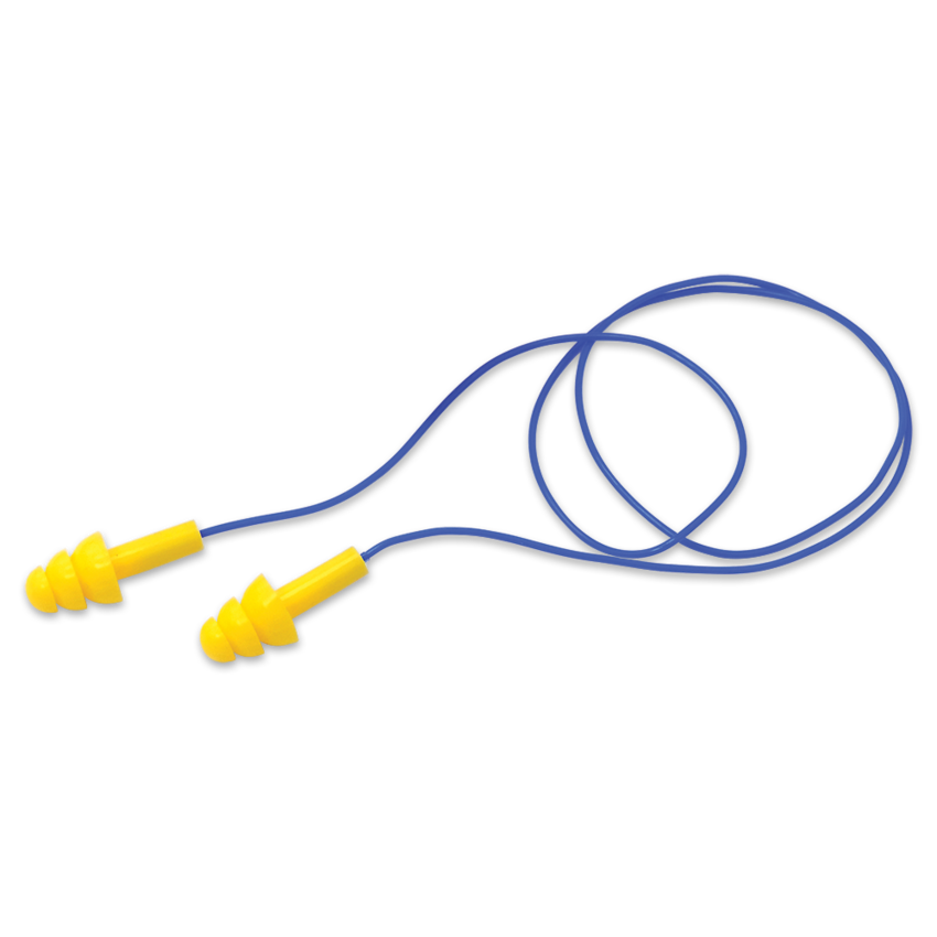 Bullhead Safety® Hearing Protection Corded Reusable Silicone NRR 26 dB Earplugs