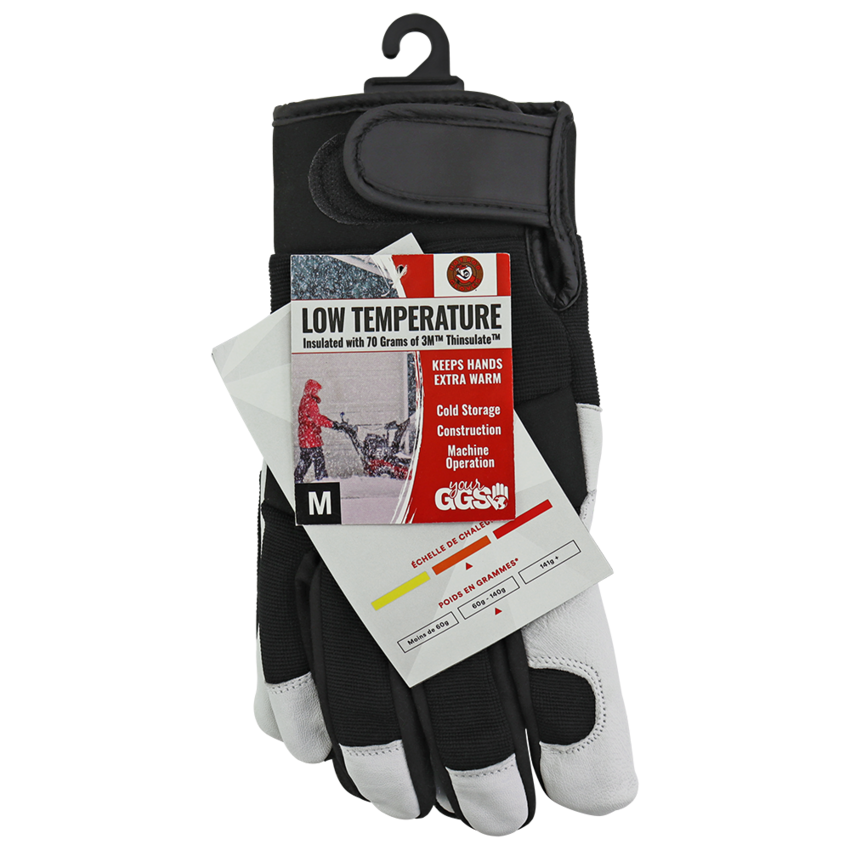 Hot Rod Gloves® Low Temperature Insulated Goatskin Mechanics Style Gloves