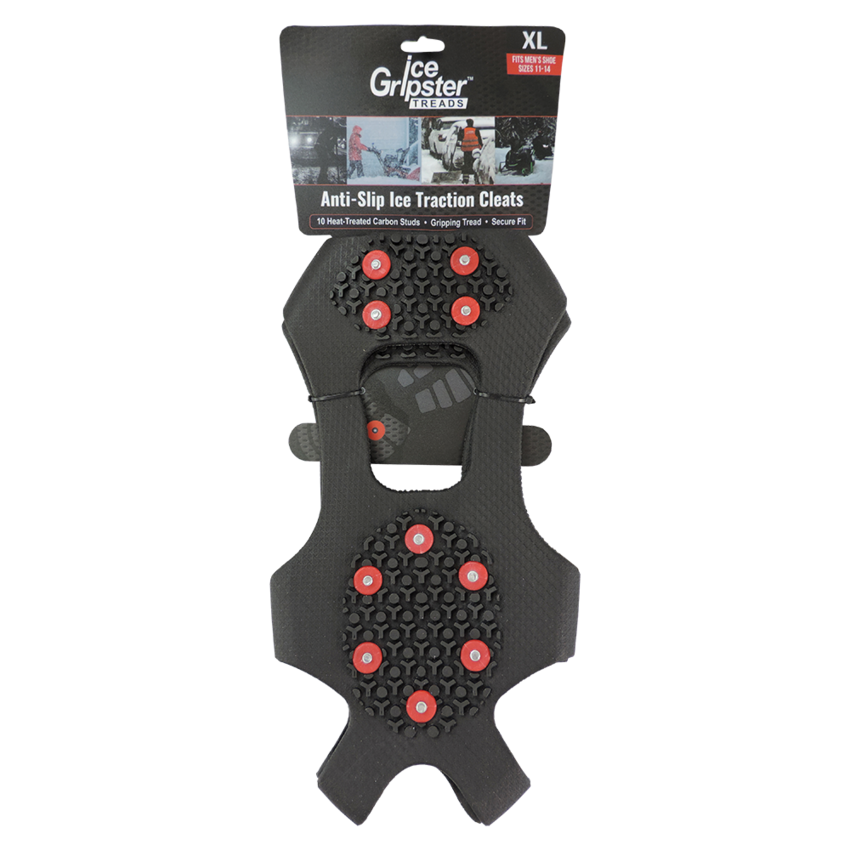 Ice Gripster™ Treads Anti-Slip Traction Cleats with Carbon Steel Studs