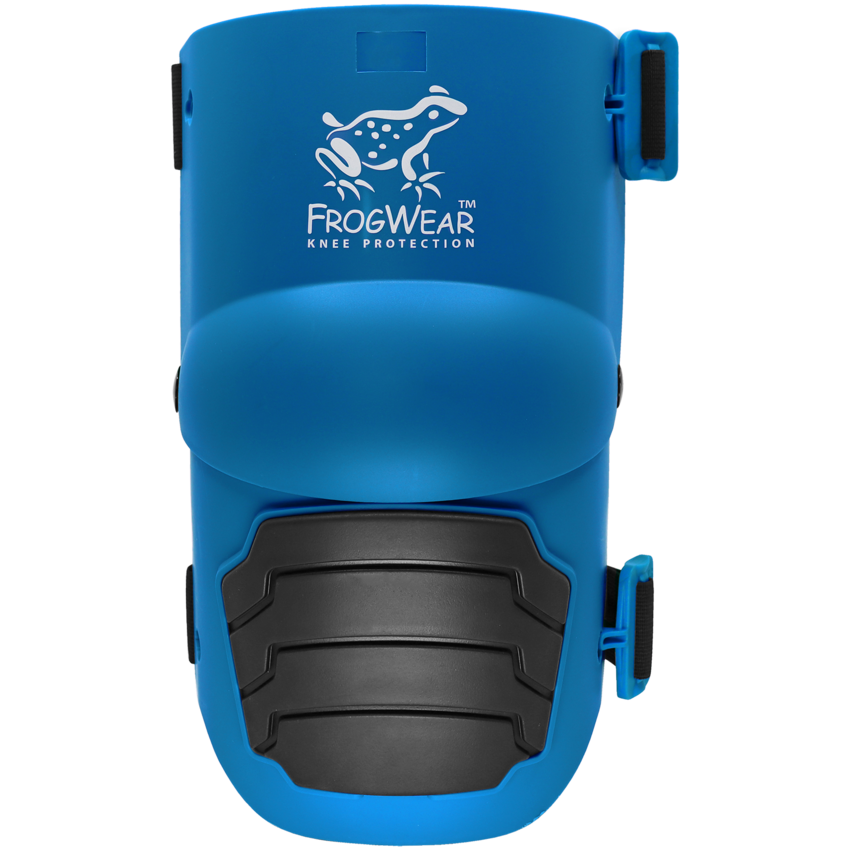 FrogWear&trade; Knee Protection Lightweight Non-Marring Blue Hinged Knee Pads with High-Density Foam Padding and a TPR Cap
