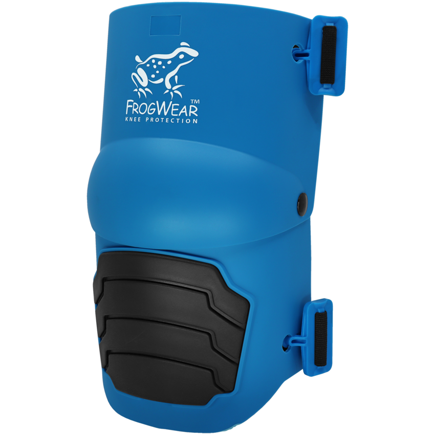 FrogWear&trade; Knee Protection Lightweight Non-Marring Blue Hinged Knee Pads with High-Density Foam Padding and a TPR Cap