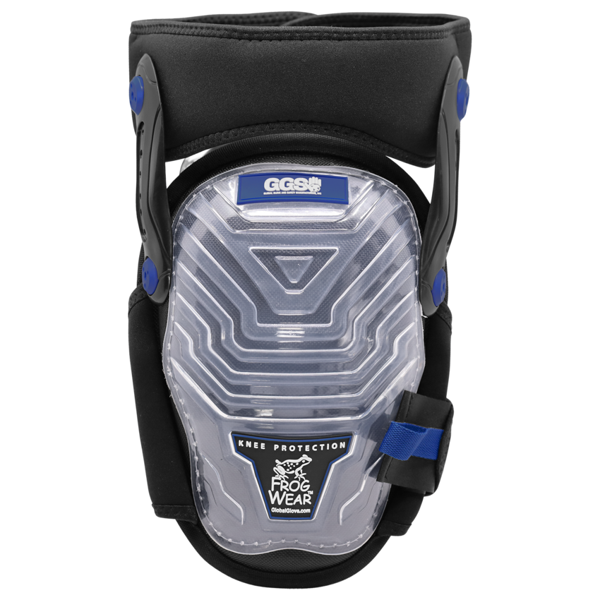FrogWear&trade; Knee Protection Premium Non-Marring Gel-Lined Hinged Knee Pads with High-Density Foam Padding and a TPR Cap