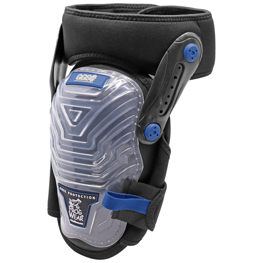 FrogWear&trade; Knee Protection Premium Non-Marring Gel-Lined Hinged Knee Pads with High-Density Foam Padding and a TPR Cap