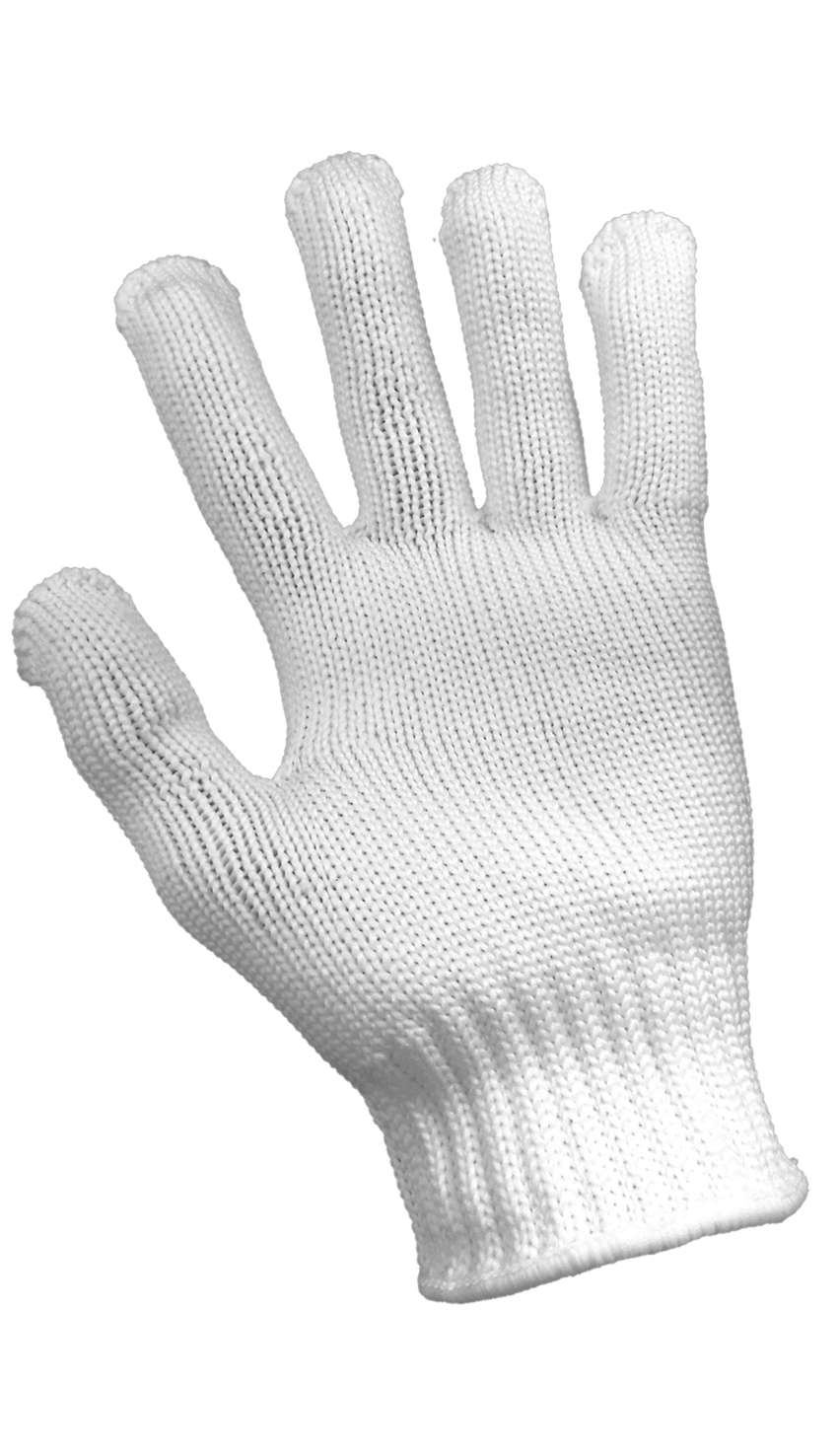 Heavyweight, Bleached White, Nylon, Seamless, FDA Compliant Gloves