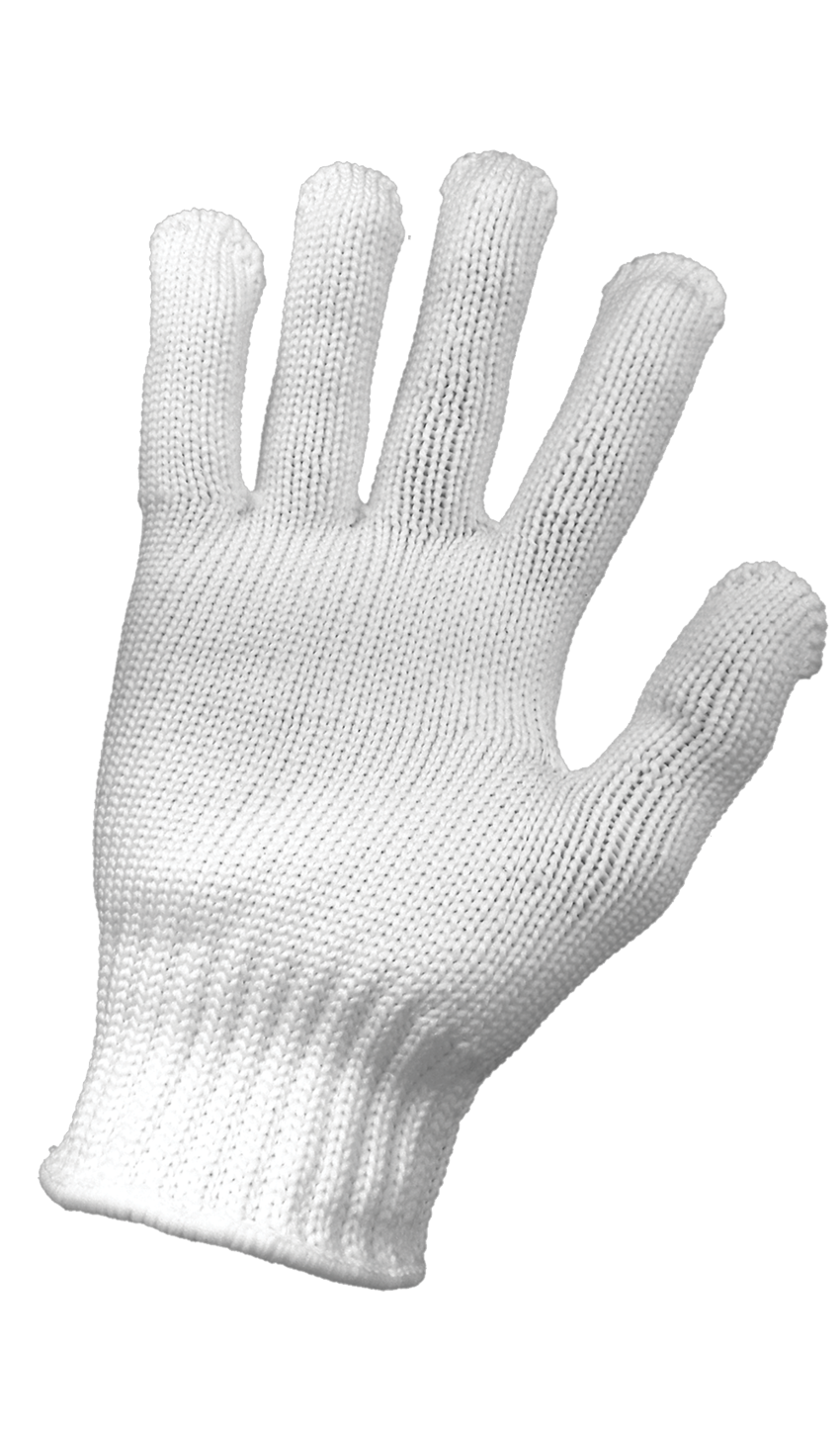 Heavyweight, Bleached White, Nylon, Seamless, FDA Compliant Gloves