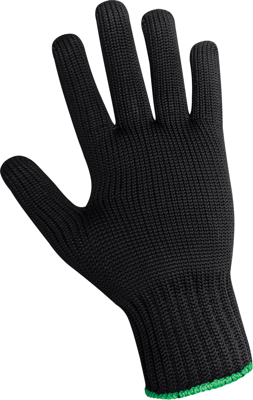 Heavyweight Black Nylon Knit Gloves