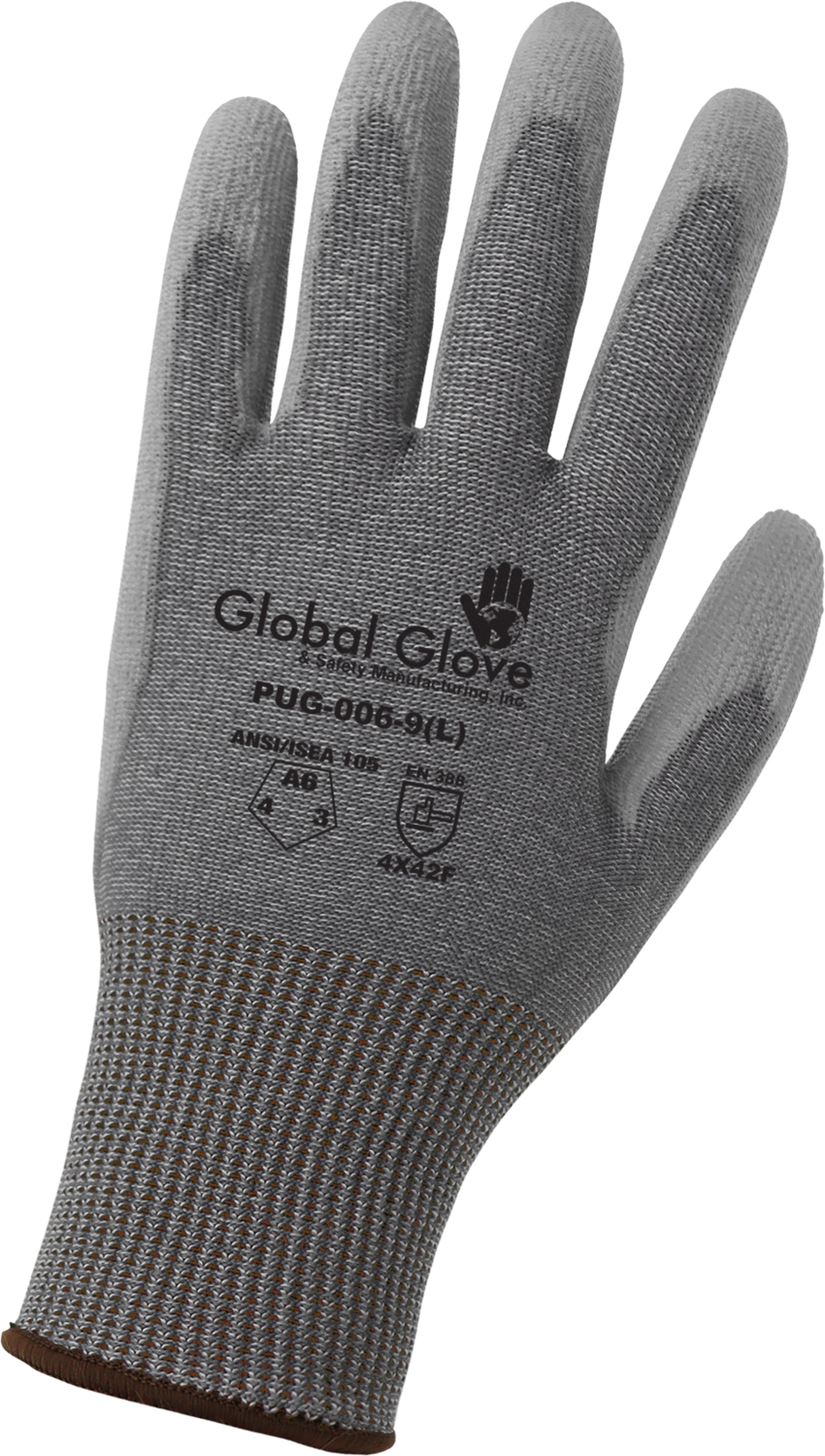 Economy Polyurethane Coated Cut Resistant Gloves Made with High-Density Nylon