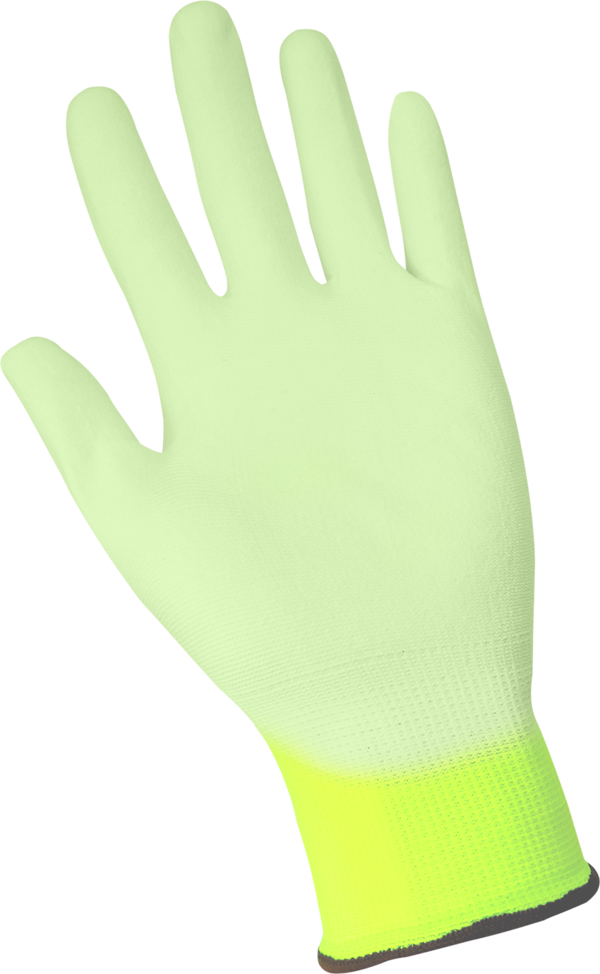 PUG™ High-Visibility Polyurethane Coated Gloves with Cut, Abrasion, and Puncture Resistance