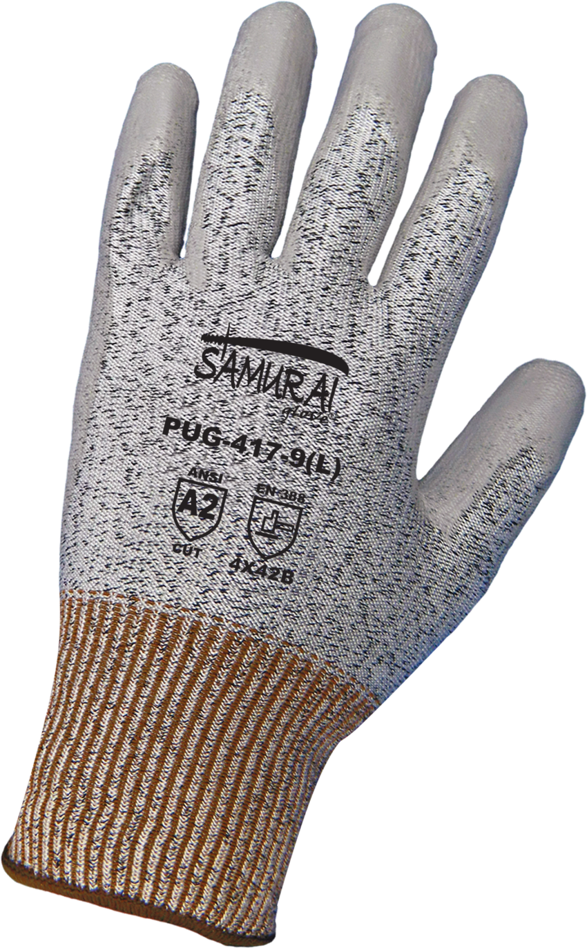 Samurai Glove® Tuffalene® UHMWPE Polyurethane-Coated Cut, Abrasion, and Puncture Resistant Gloves