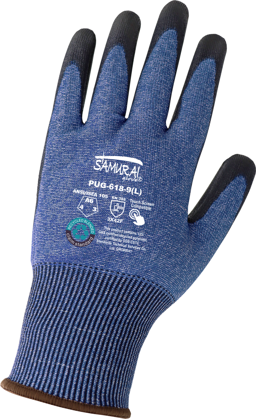 Samurai Glove® Cut Resistant Tuffalene® UHMWPE Touch Screen Gloves with Recycled rPET Fiber