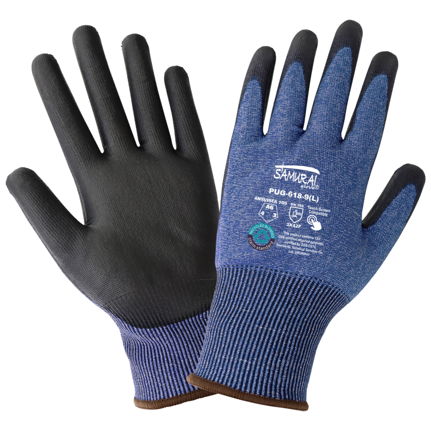 Samurai Glove® Cut Resistant Tuffalene® UHMWPE Touch Screen Gloves with Recycled rPET Fiber