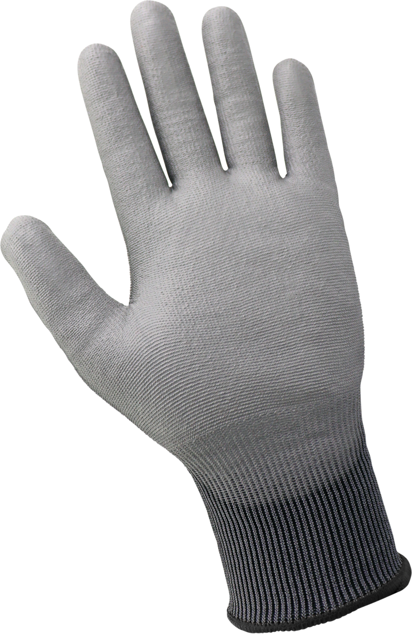 Samurai Glove® Smooth Polyurethane-Coated Seamless Gray Tuffalene® UHMWPE Cut, Abrasion, and Puncture Resistant Gloves