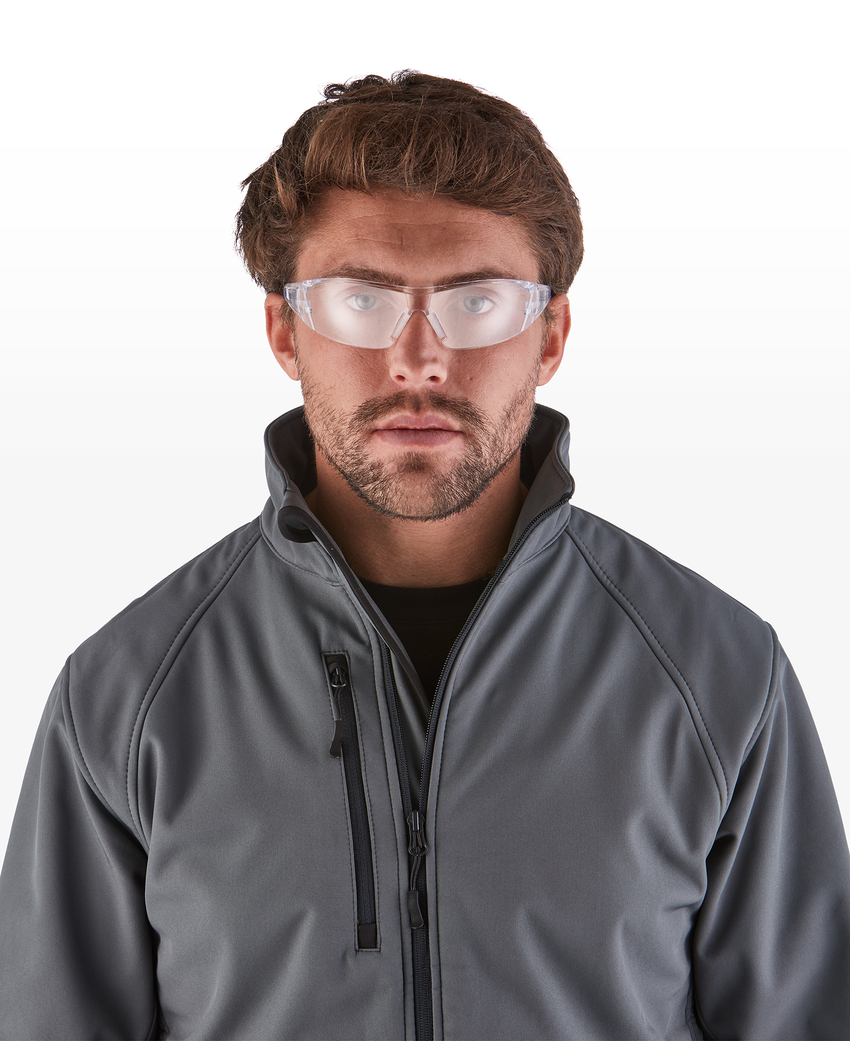 Kosma&trade; Clear Lens, Clear and Blue Frame Safety Glasses