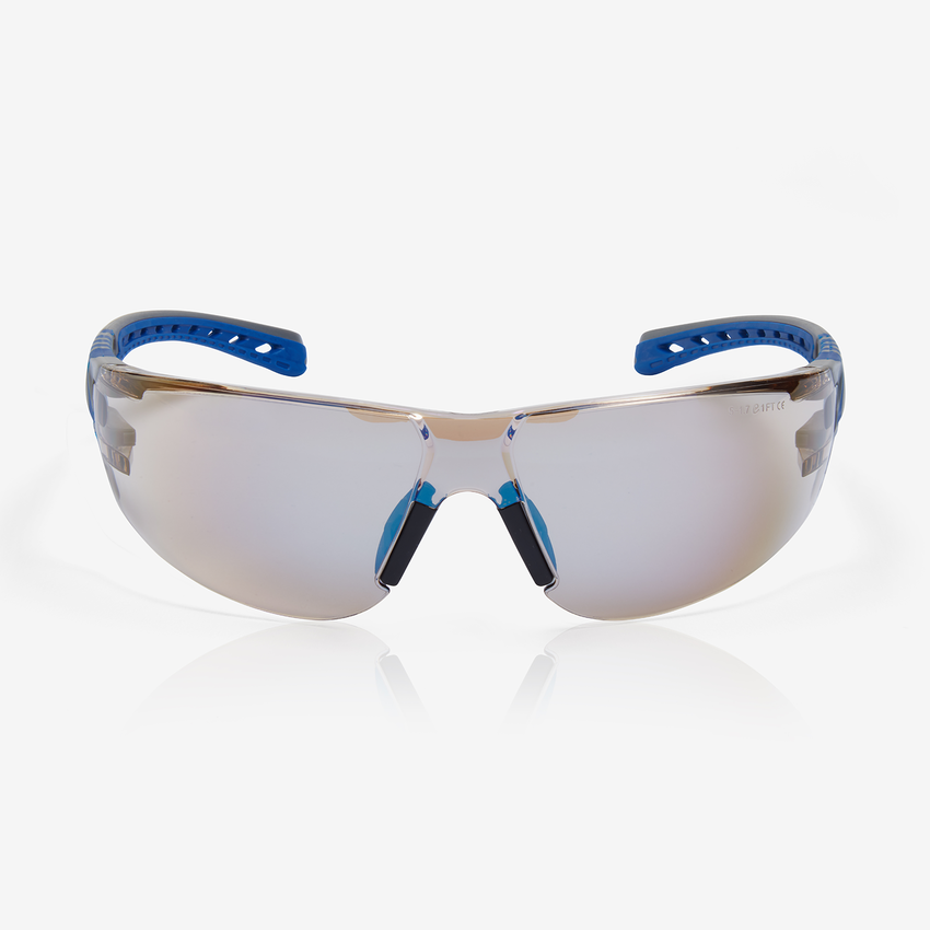 Stream Evo&trade; Twilight Anti-Fog Lens, Gray and Blue Frame Safety Glasses