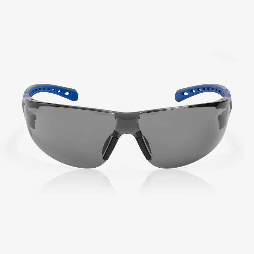 Stream Evo&trade; Gray Lens, Gray and Blue Frame Safety Glasses
