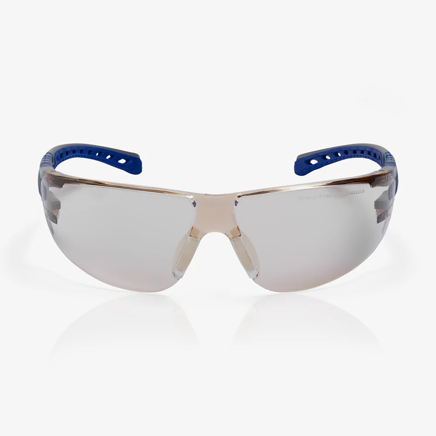 Stream Evo&trade; Eco LED Anti-Fog Lens, Gray and Blue Frame Safety Glasses