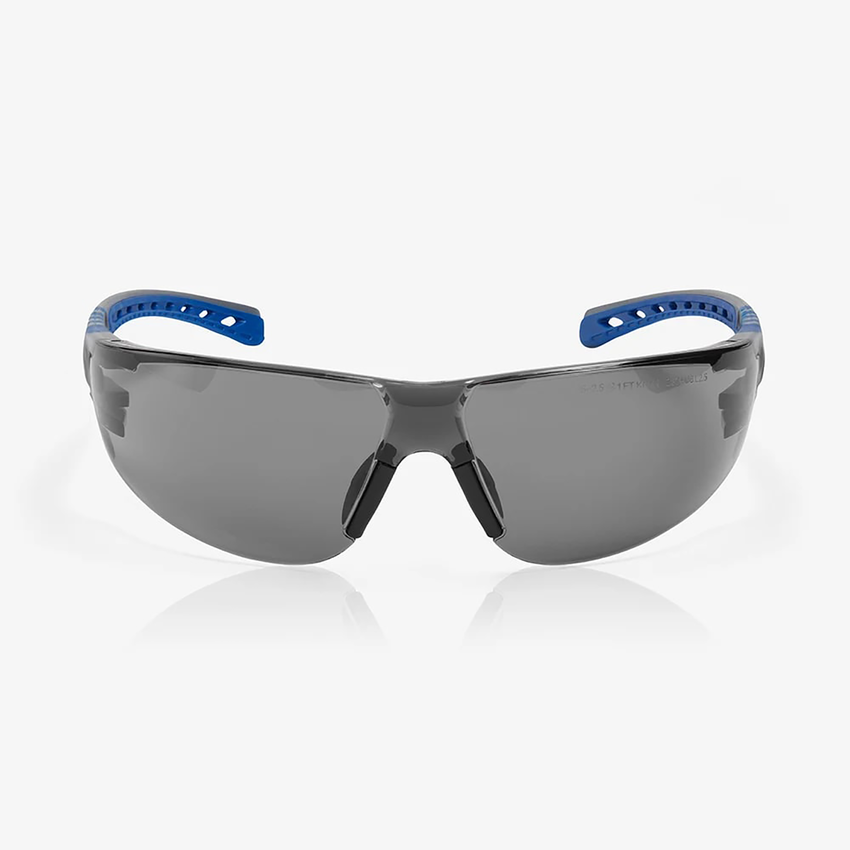 Stream Evo&trade; Eco Gray Anti-Fog Lens, Gray and Blue Frame Safety Glasses