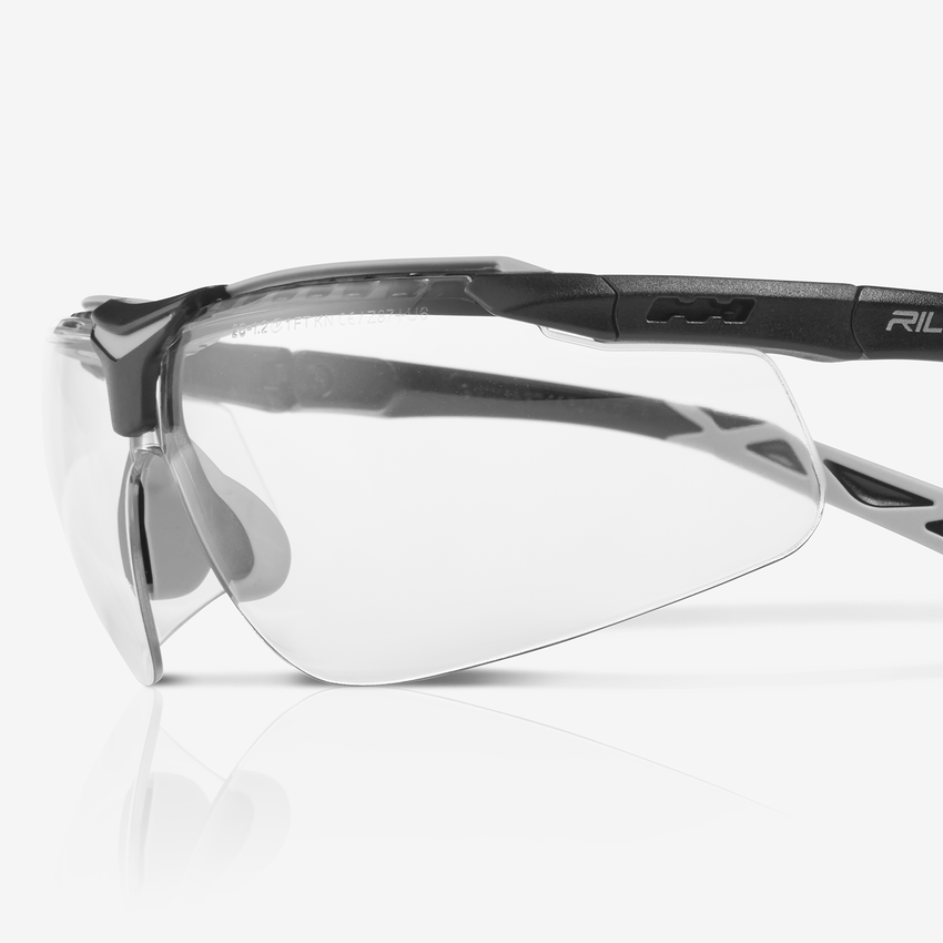 Flux&trade; Clear Performance Fog Technology Lens, Black and Gray Adjustable Frame Safety Glasses
