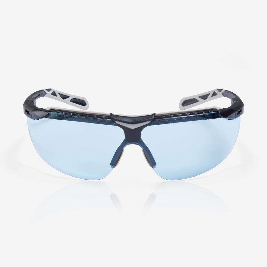 Flux&trade; Blue Performance Fog Technology Lens, Black and Gray Adjustable Frame Safety Glasses