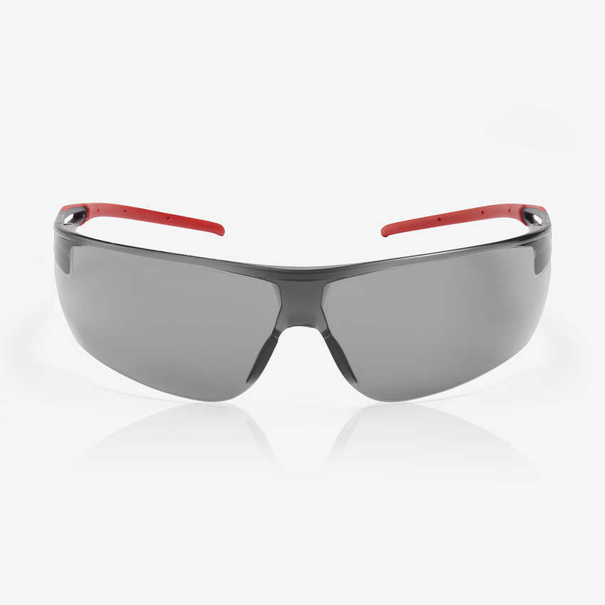 Ligera&trade; Gray Anti-Fog Lens, Gray and Red Frame Safety Glasses