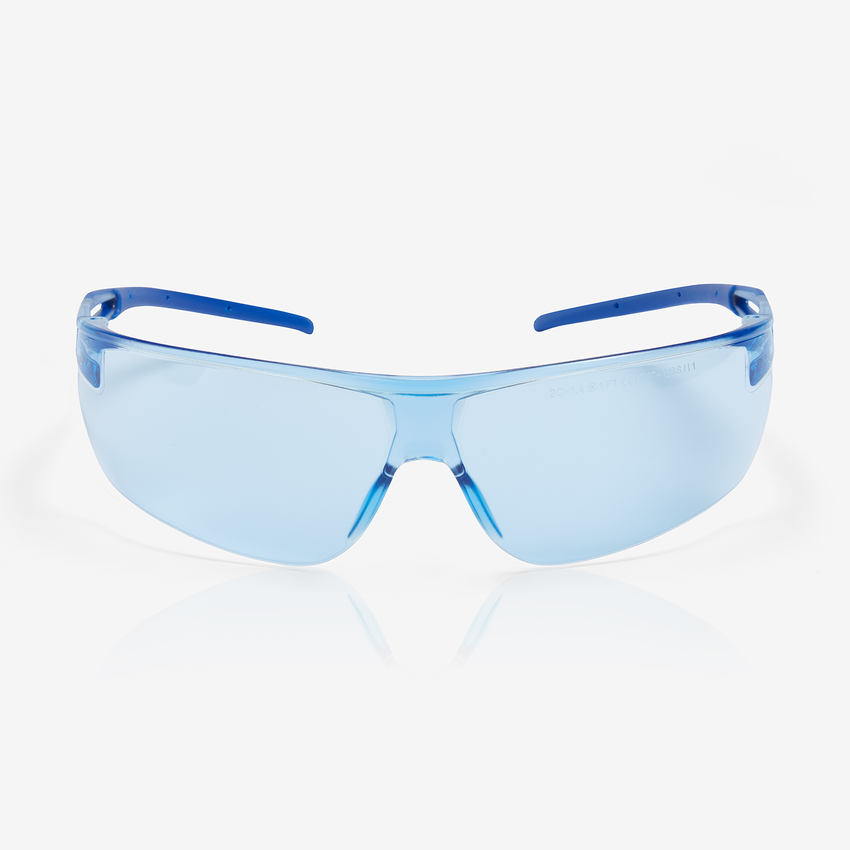 Ligera&trade; Blue Anti-Fog Lens, Blue Frame Safety Glasses