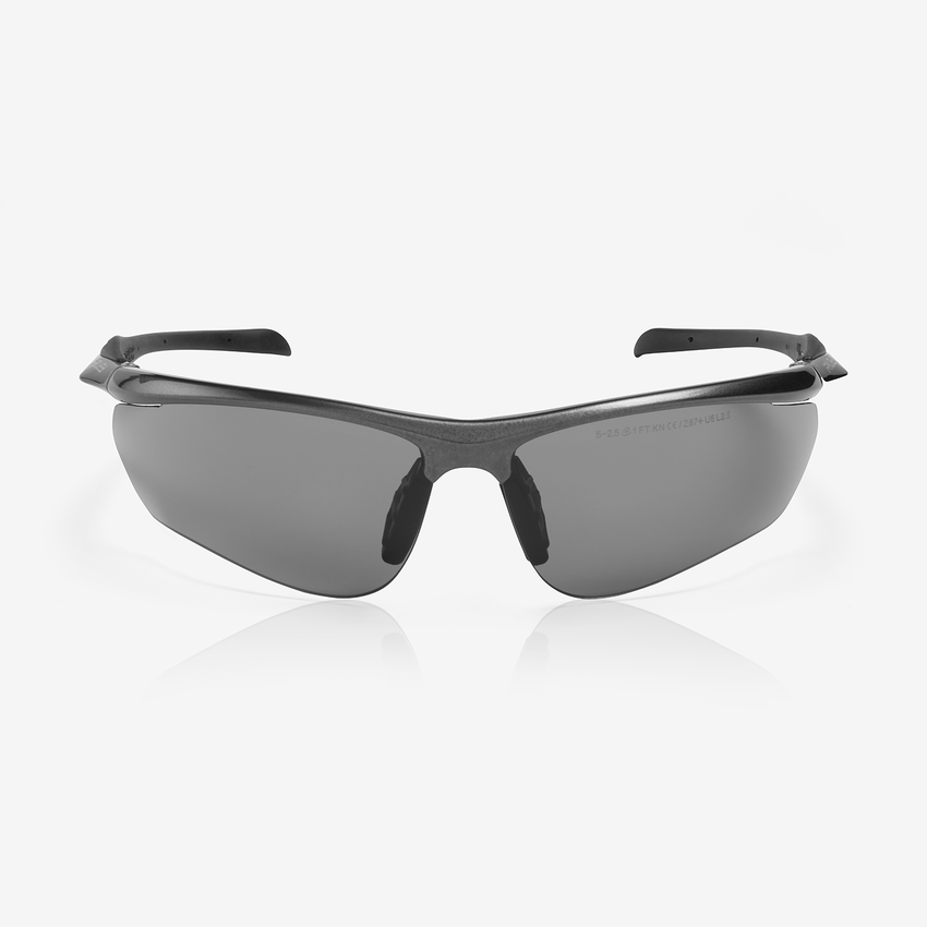 Cypher&trade; Gray Anti-Fog Lens, Shiny Black Frame Safety Glasses