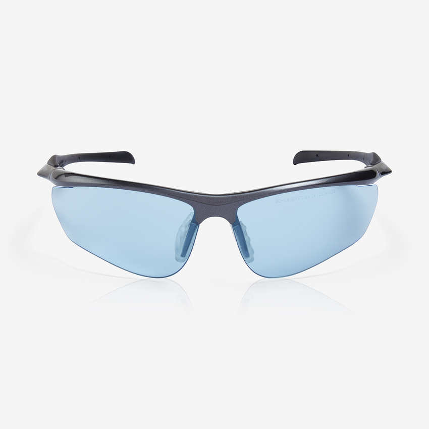 Cypher&trade; Blue Anti-Fog Lens, Shiny Black Frame Safety Glasses