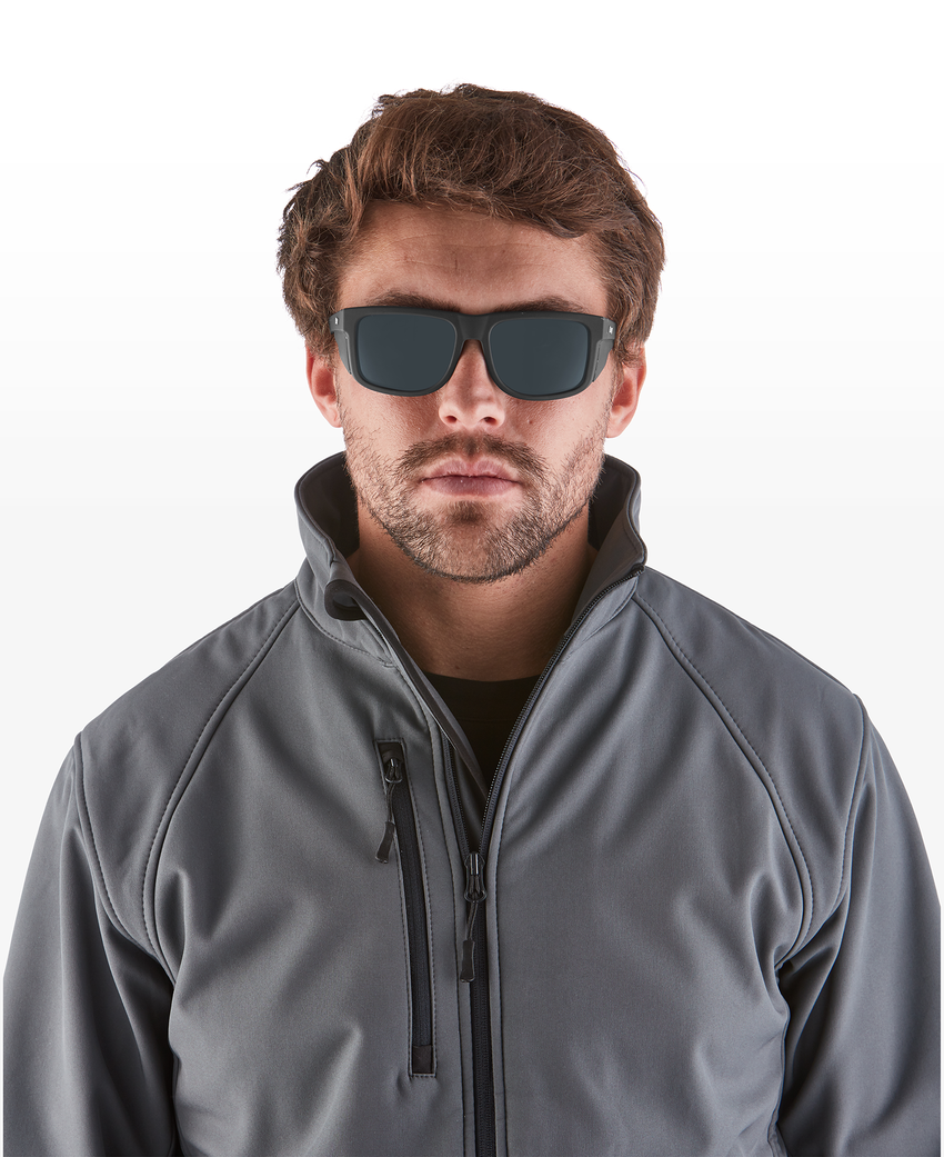 Navigator&trade; Gray Anti-Fog Lens, Matte Black Frame Safety Glasses