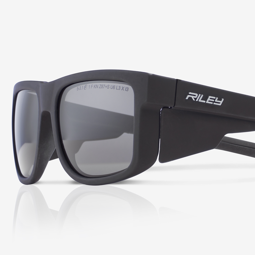 Navigator&trade; Gray Anti-Fog Lens, Matte Black Frame Safety Glasses