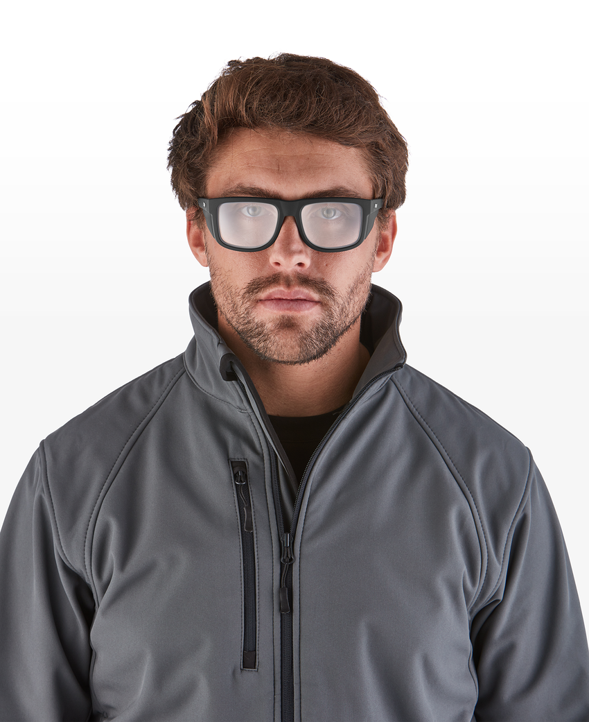 Navigator&trade; Clear Anti-Fog Lens, Matte Black Frame Safety Glasses