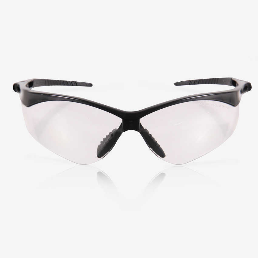 Vesper&trade; Clear Anti-Fog Lens, Shiny Black Frame Safety Glasses