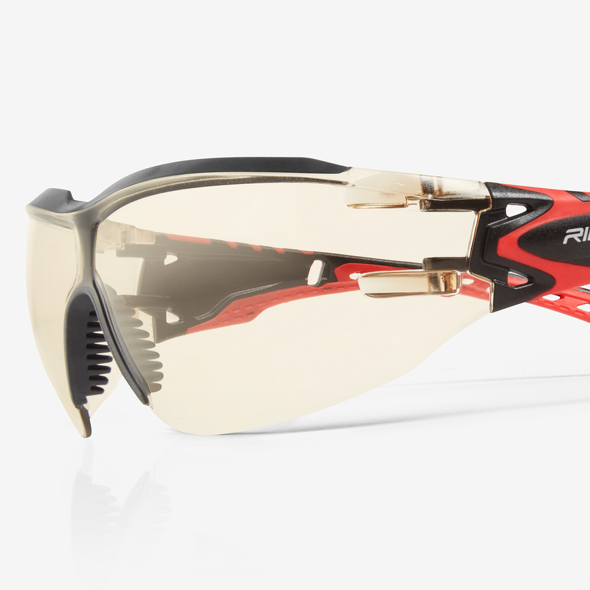 Sparta&trade; (Eco) LED Anti-Fog Lens, Black and Red Frame Safety Glasses