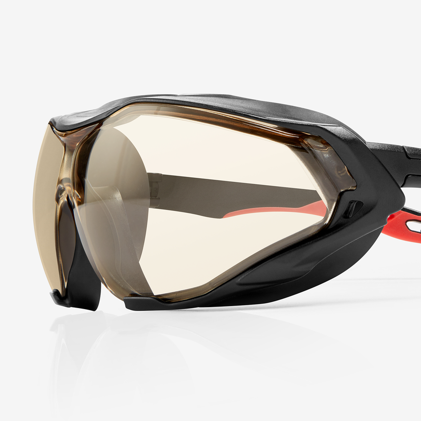 Sparta Pro&trade; LED Performance Fog Technology Lens, Black and Red Frame Safety Glasses