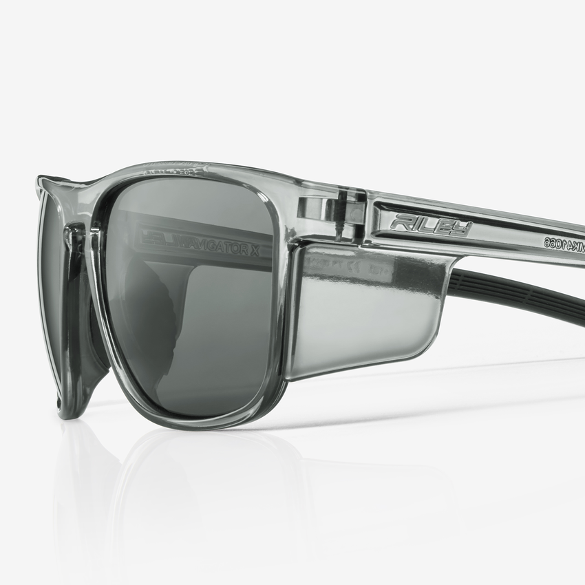 Navigator X Gray Anti-Fog Lens, Gray Frame Safety Glasses