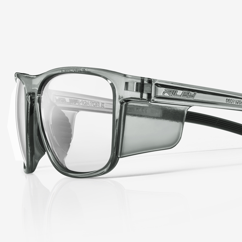 Navigator X Clear Anti-Fog Lens, Gray Frame Safety Glasses