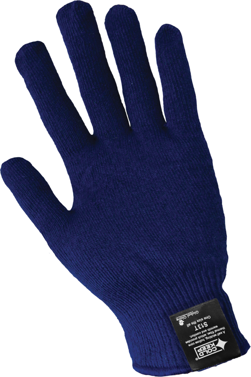 Navy Self-Wicking Hollow Core Thermal Gloves