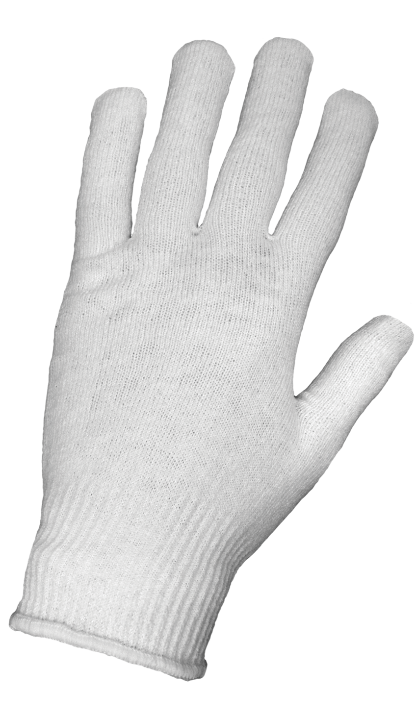 White Self-Wicking Hollow Core Thermal Gloves