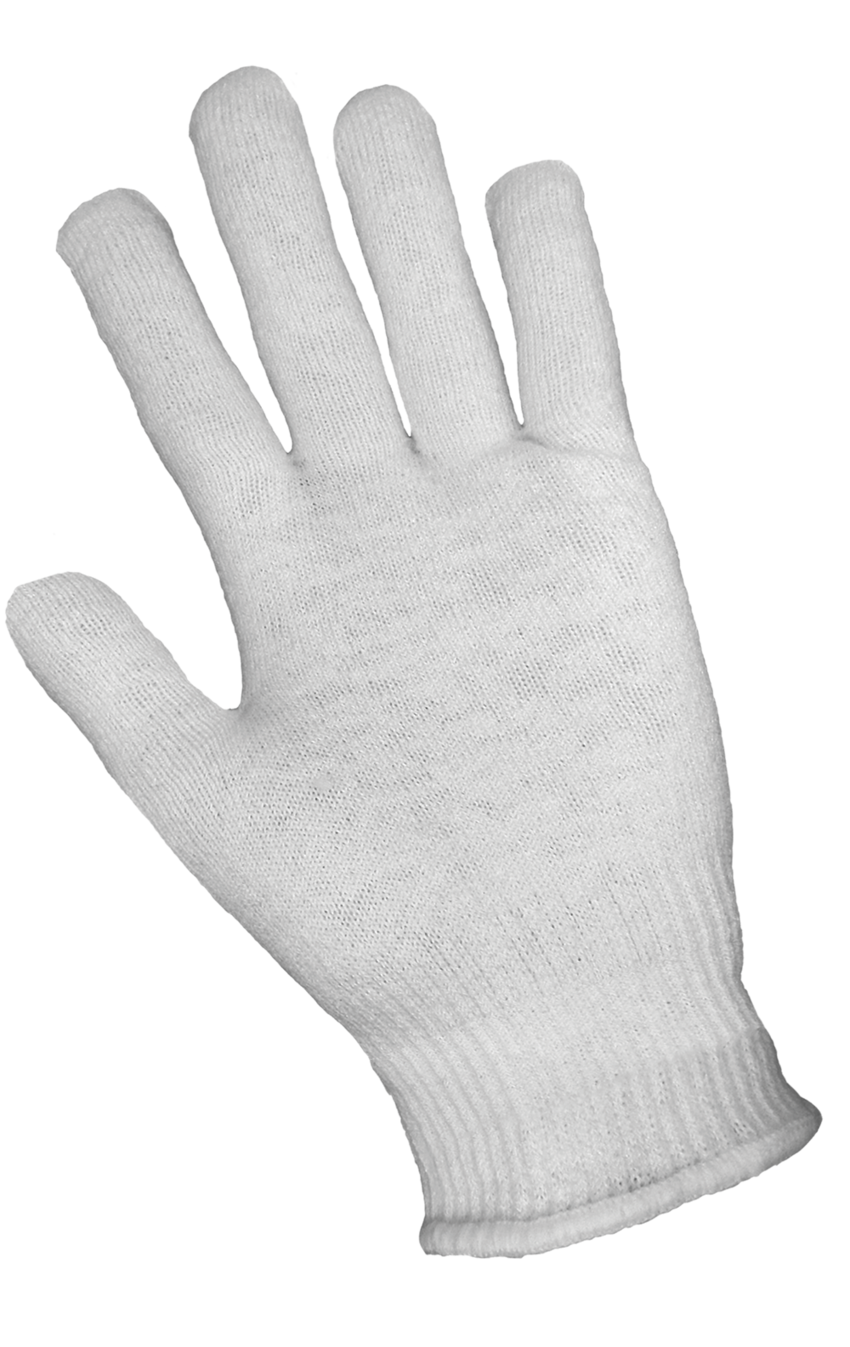 White Self-Wicking Hollow Core Thermal Gloves