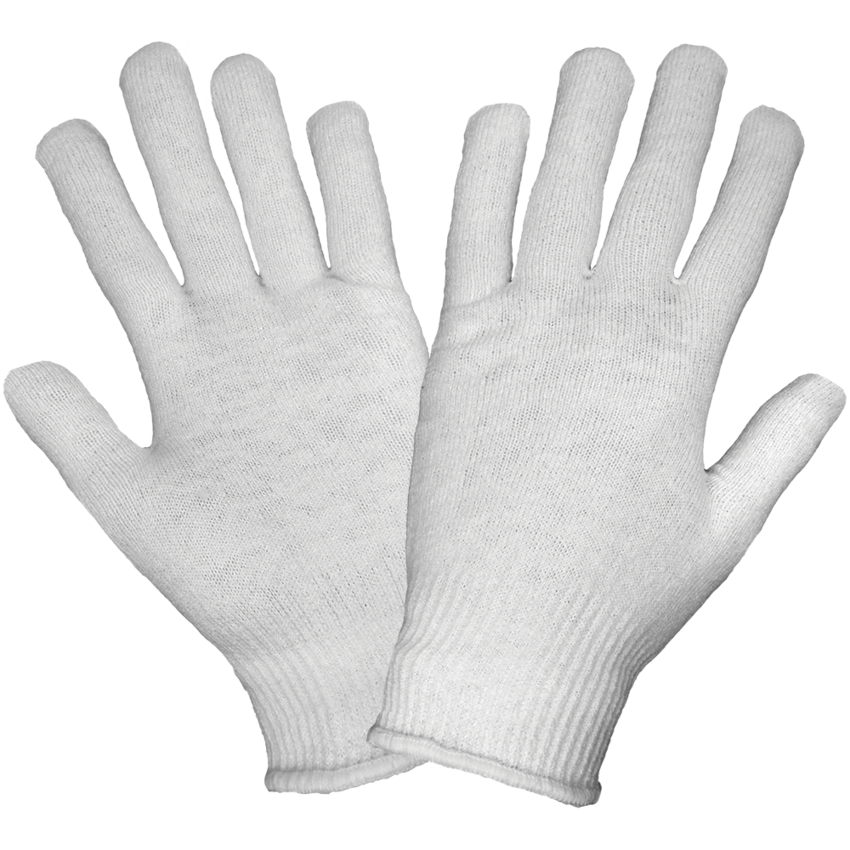 White Self-Wicking Hollow Core Thermal Gloves