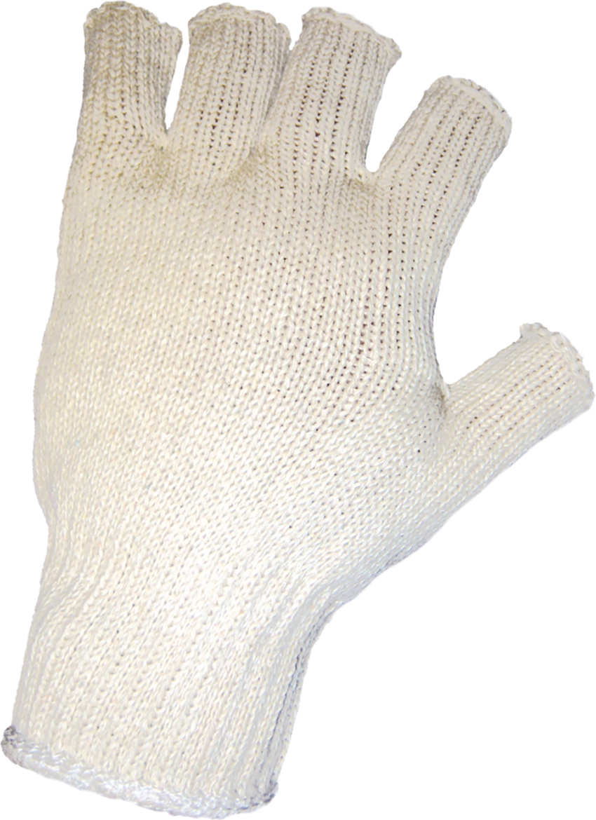 Standard Weight, Economy, Fingerless, PVC Dotted String Knit Gloves