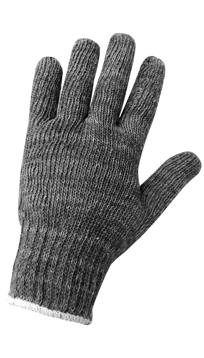 Gray String Knit Gloves